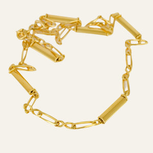 16" Bar and Figaro Necklace