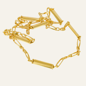 16" Bar and Figaro Necklace