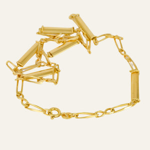 16" Bar and Figaro Necklace