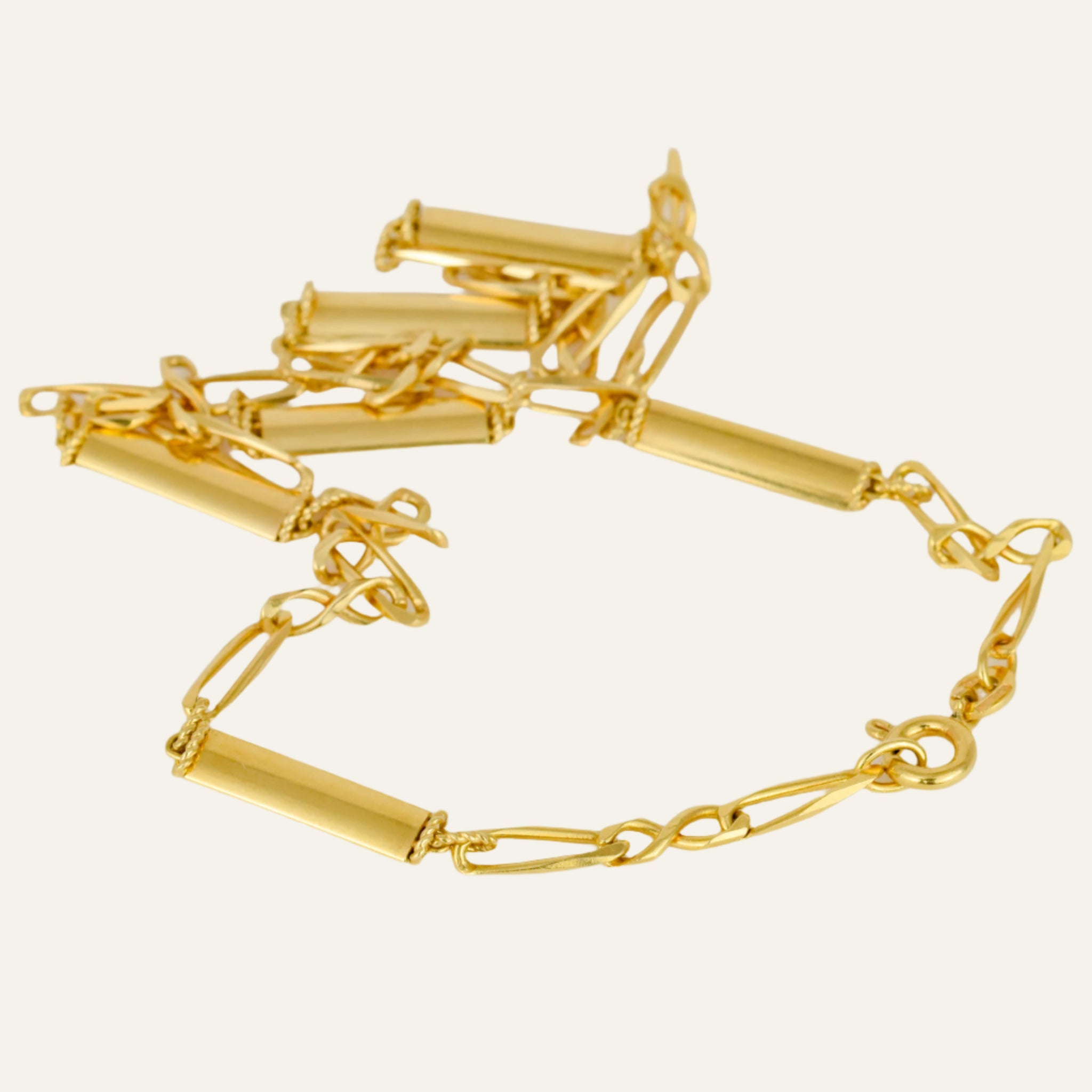 16" Bar and Figaro Necklace