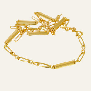 16" Bar and Figaro Necklace