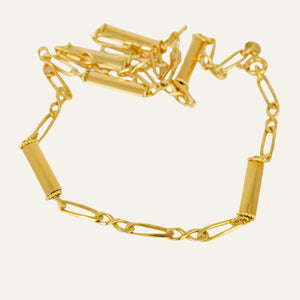 16" Bar and Figaro Necklace