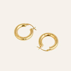 22mm Star Etched Hoops