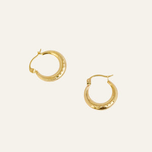 16.9mm Beaded Dainty Hoops
