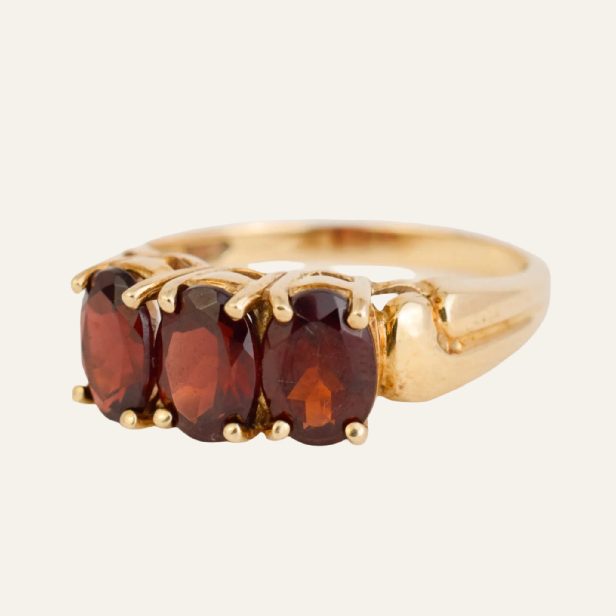 Garnet Trilogy Ring