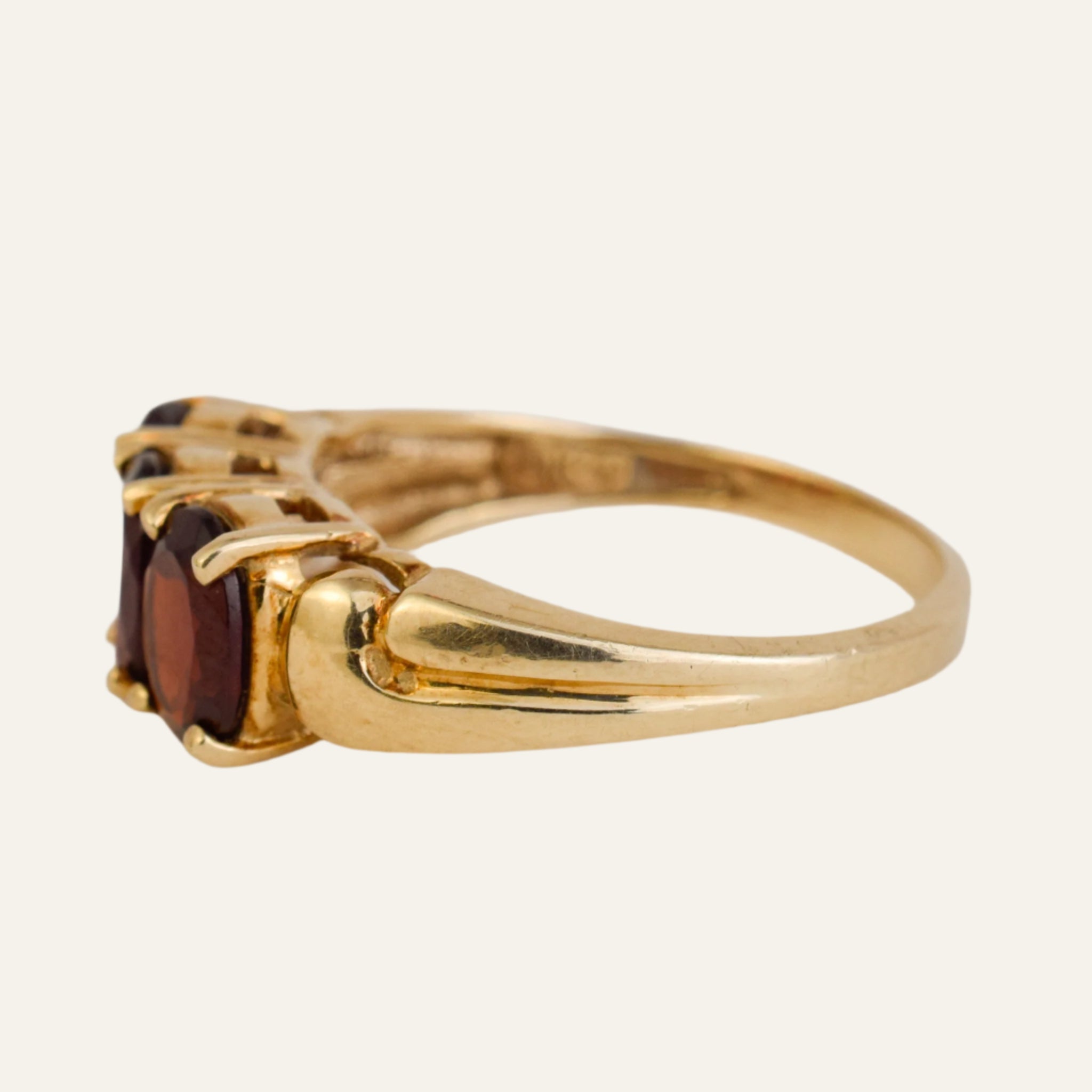 Garnet Trilogy Ring
