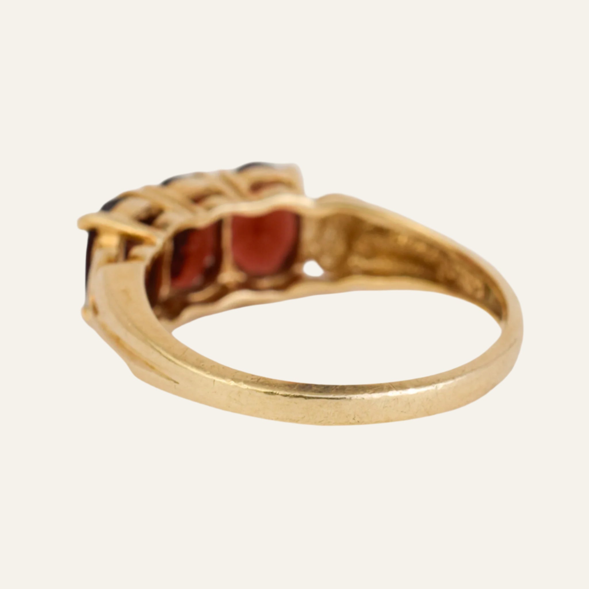 Garnet Trilogy Ring