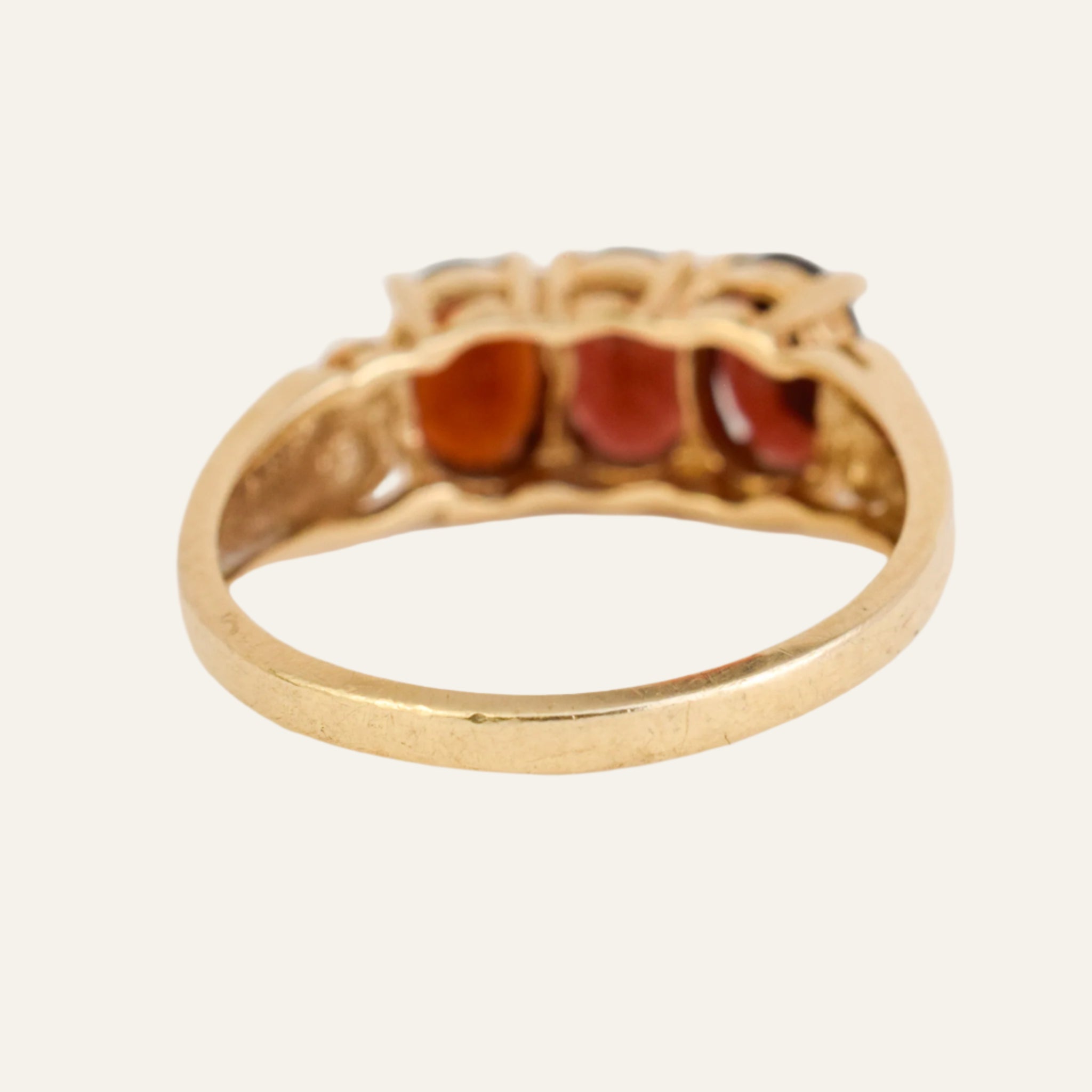 Garnet Trilogy Ring