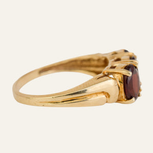 Garnet Trilogy Ring