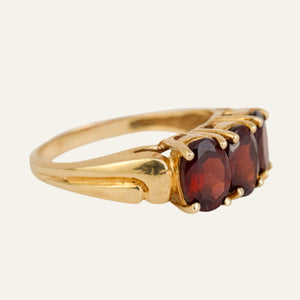 Garnet Trilogy Ring