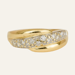 11 Diamond and Gold Vintage Band