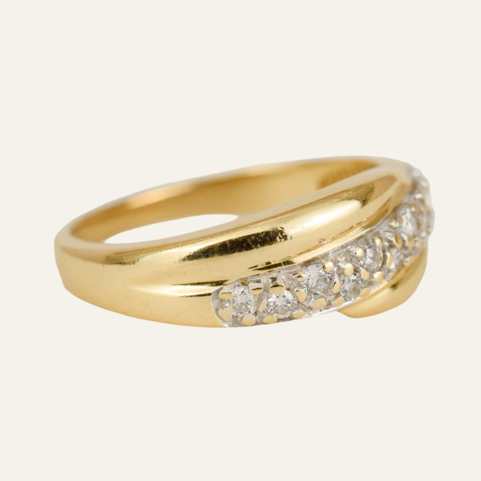 11 Diamond and Gold Vintage Band