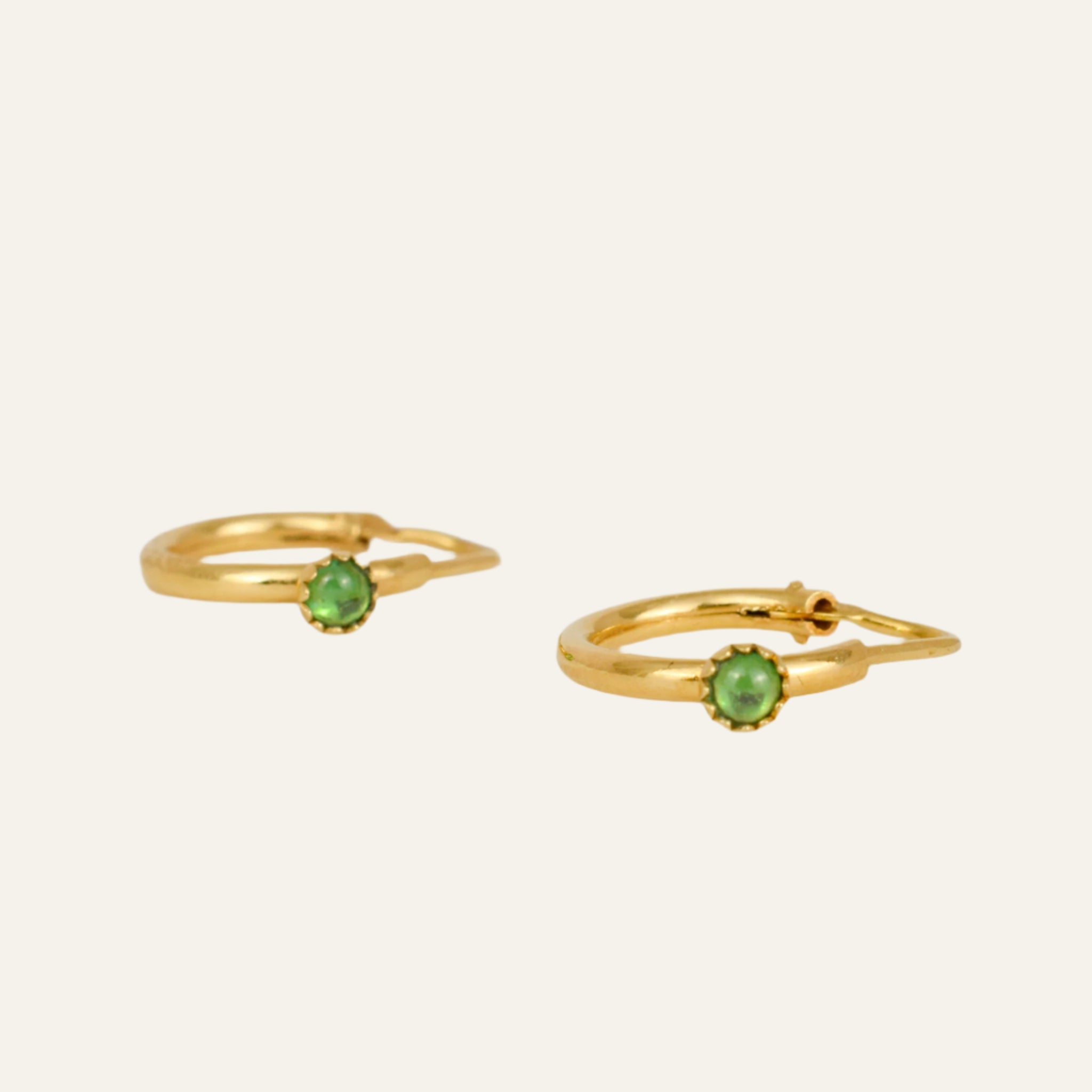 16.3mm Emerald Drop Hoops