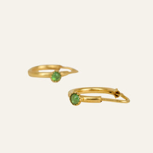 16.3mm Emerald Drop Hoops