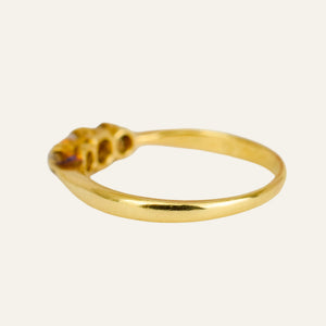 Sparkling Old Mine Trilogy Ring