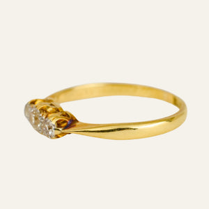Sparkling Old Mine Trilogy Ring