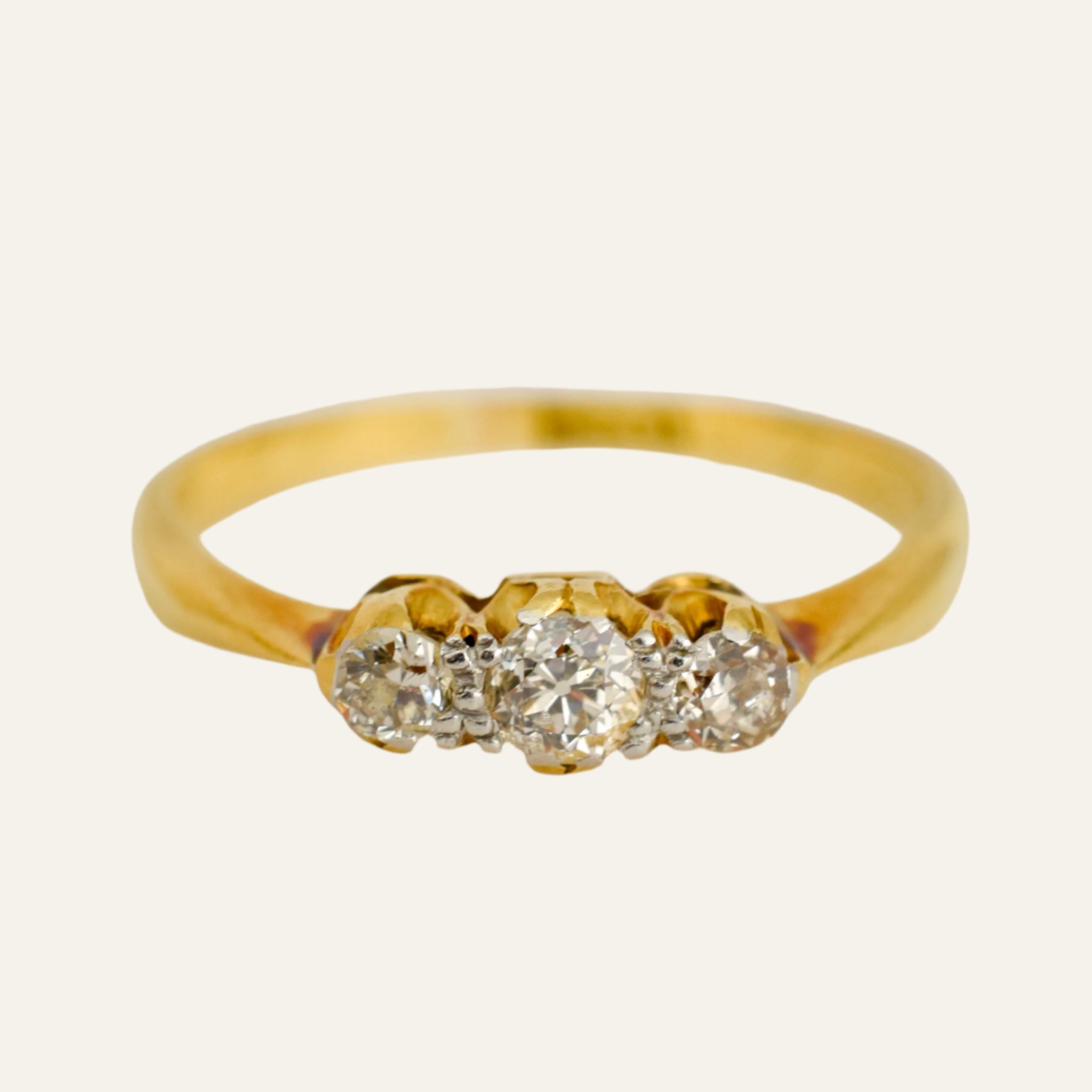Sparkling Old Mine Trilogy Ring