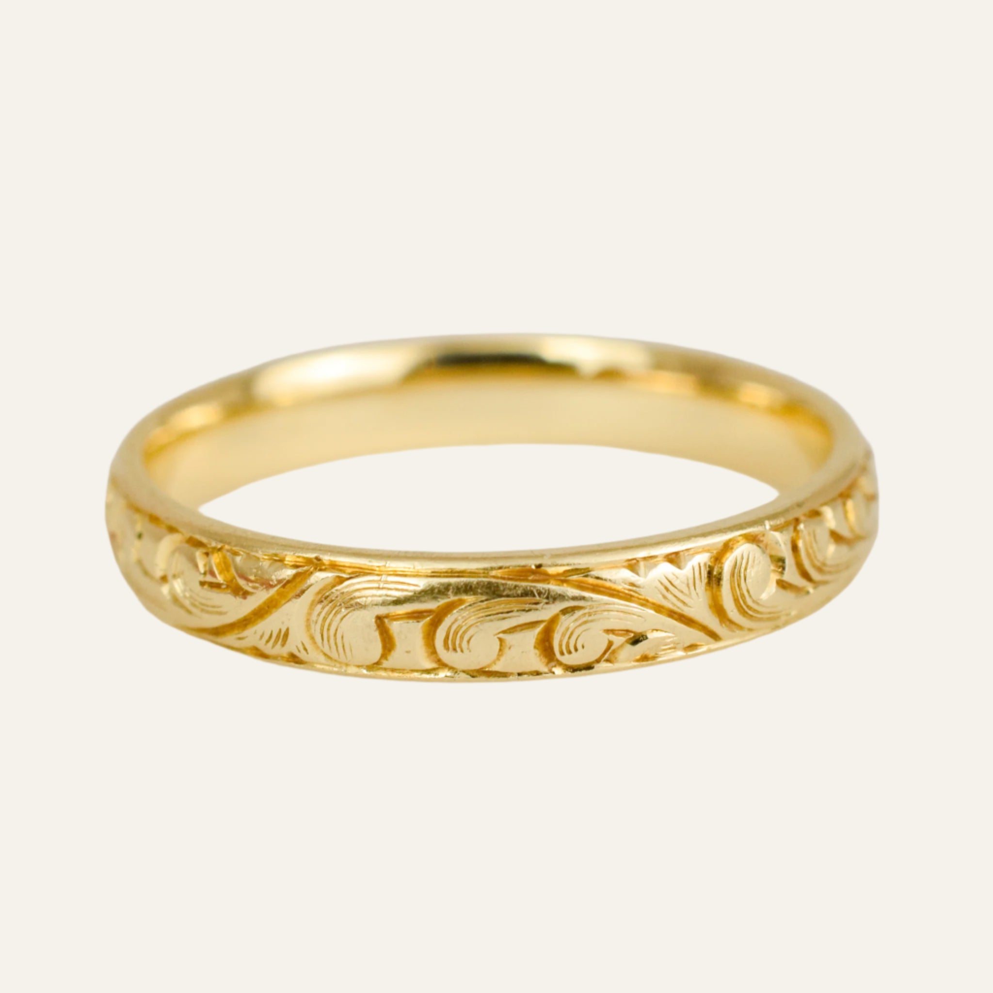 3.1mm Wave Etched Band