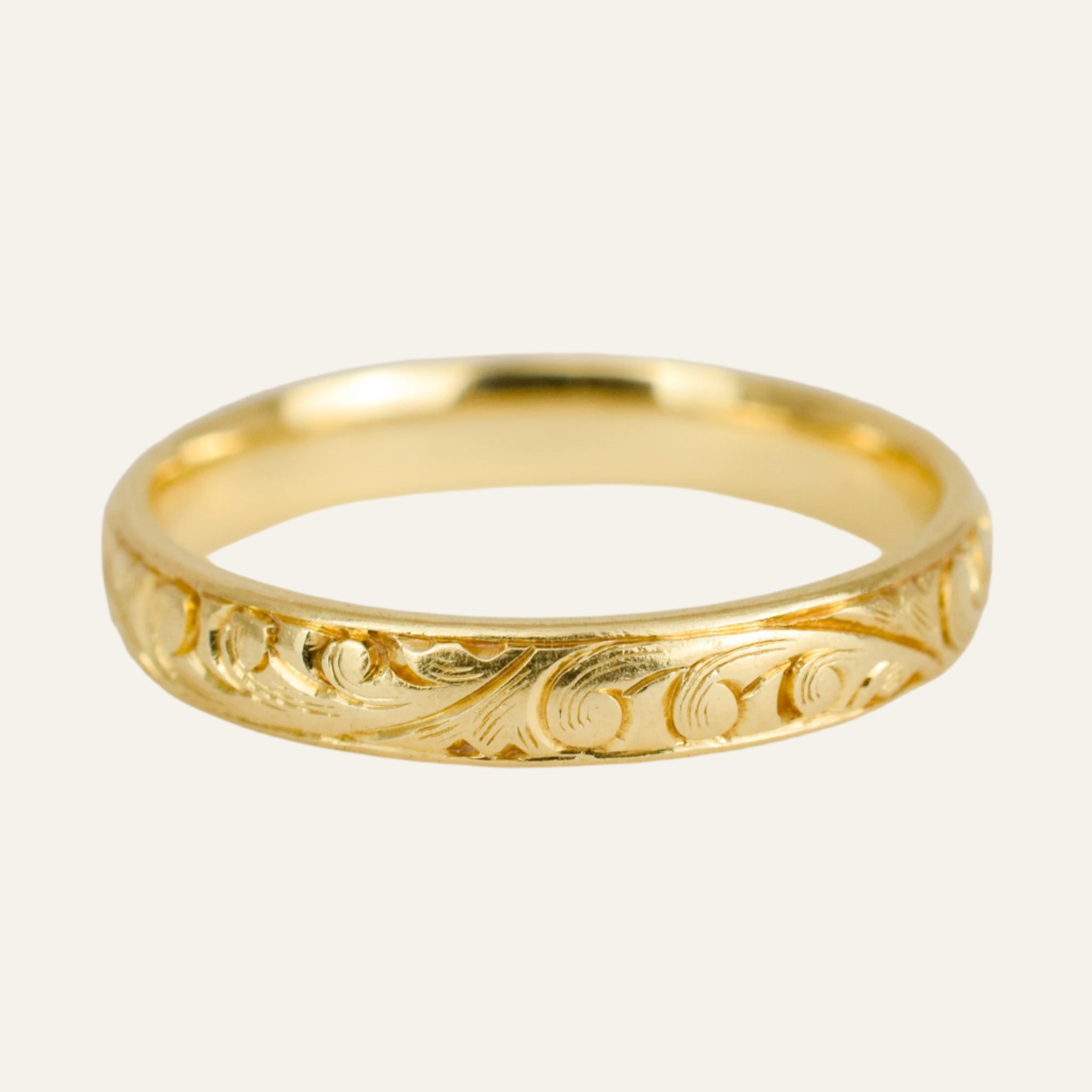 3.1mm Wave Etched Band