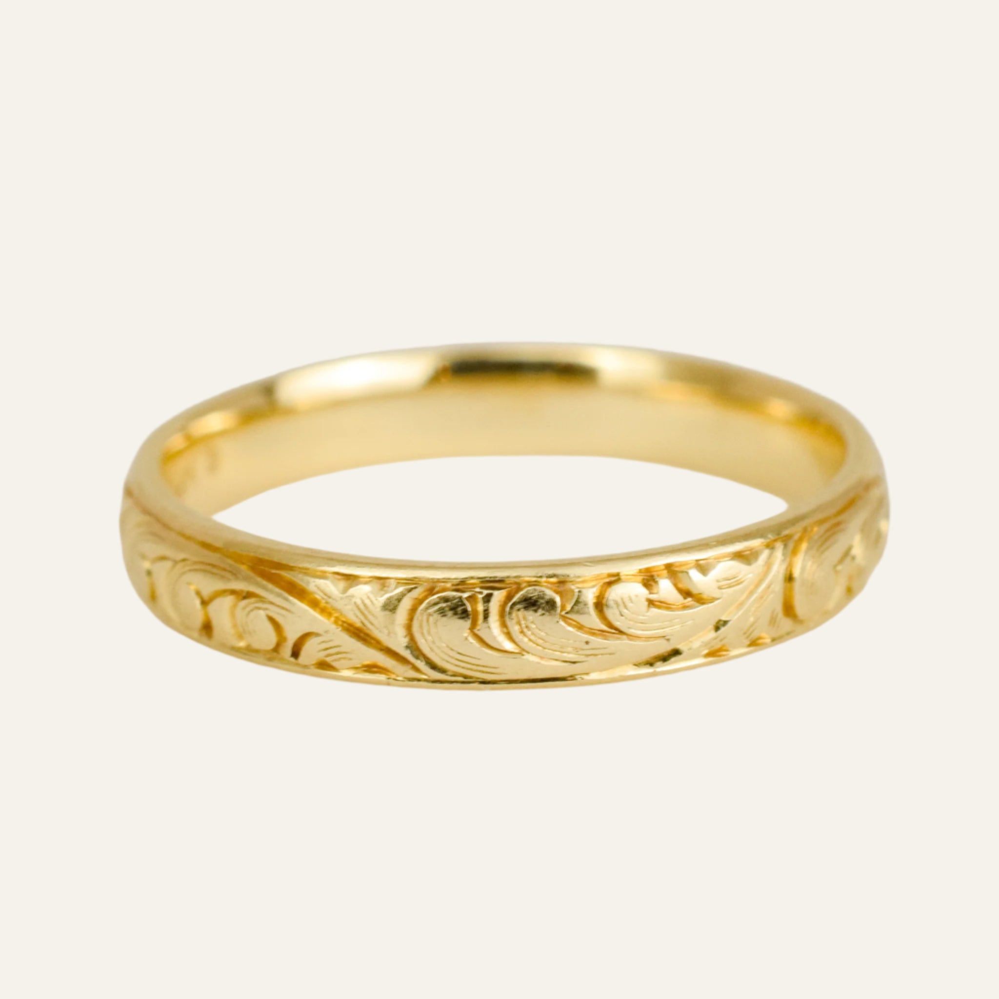 3.1mm Wave Etched Band