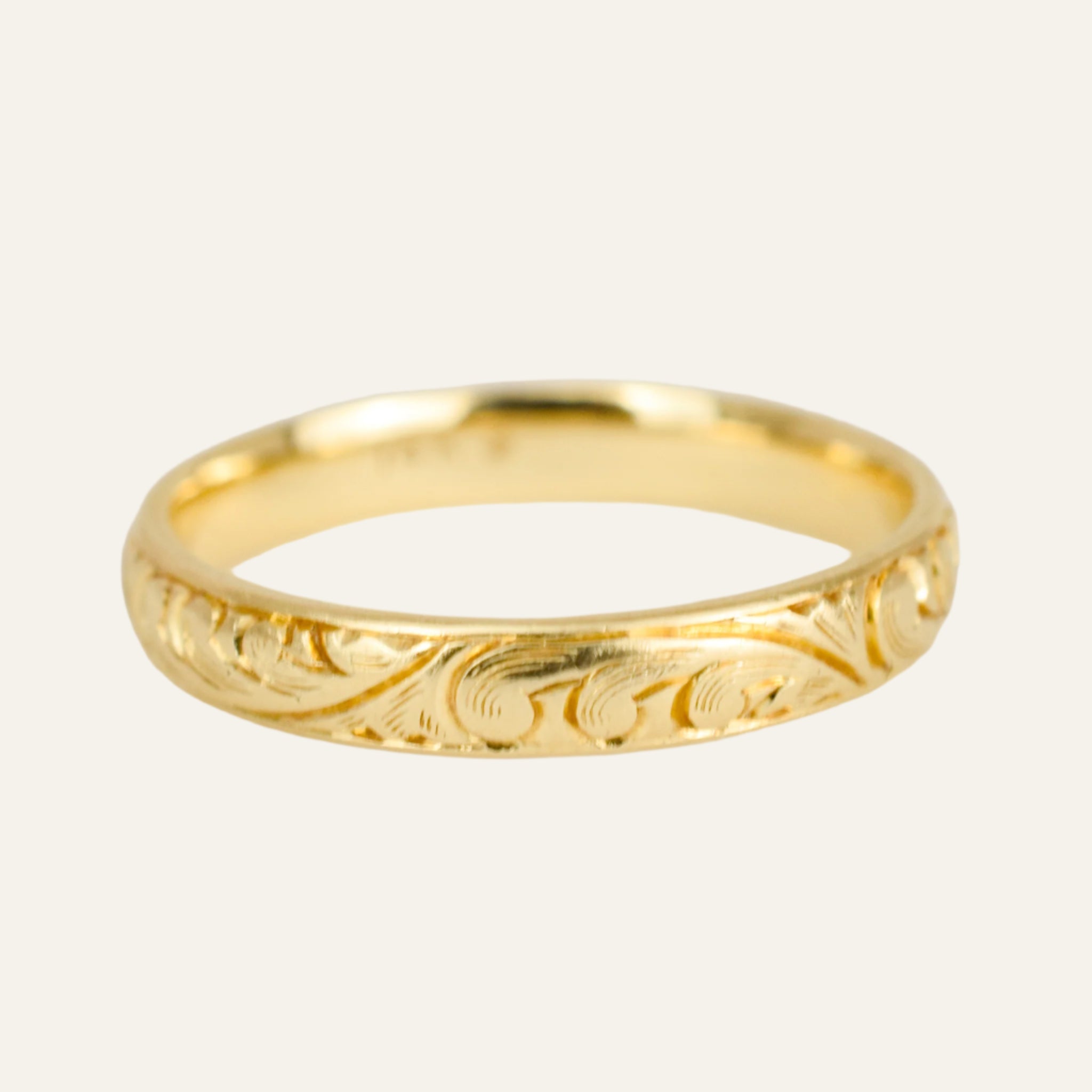 3.1mm Wave Etched Band