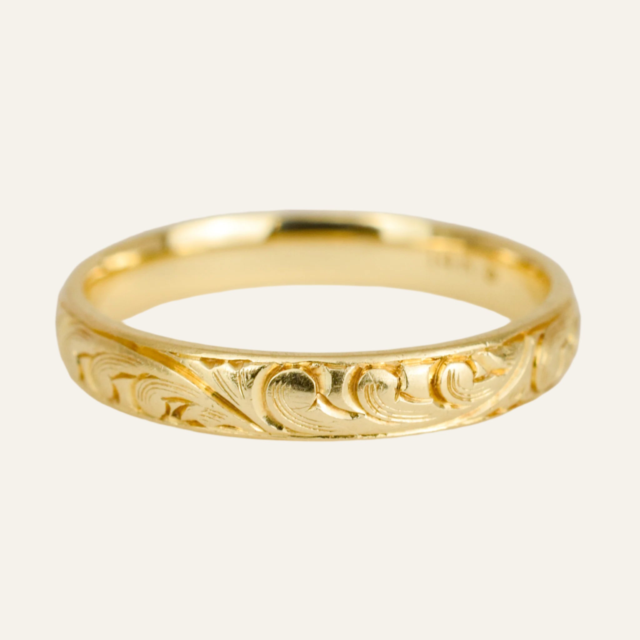 3.1mm Wave Etched Band