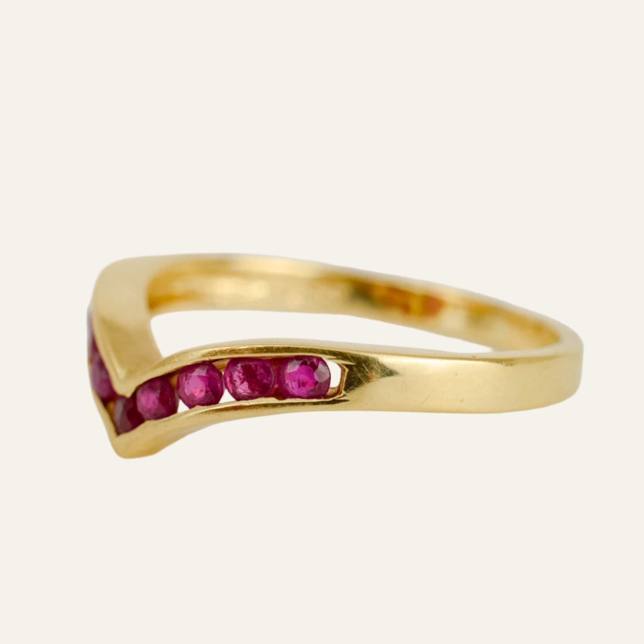 Ruby Wishbone Ring