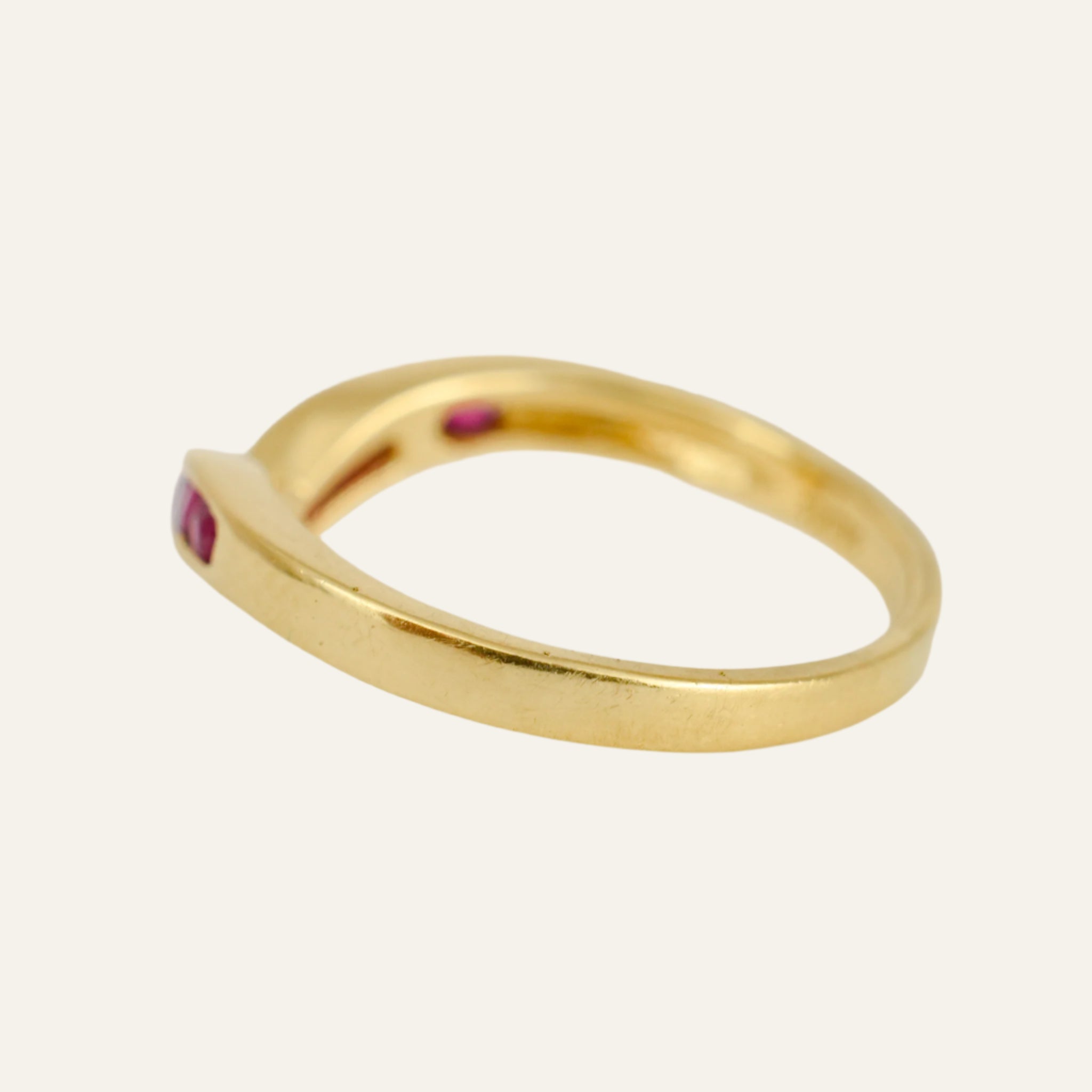 Ruby Wishbone Ring