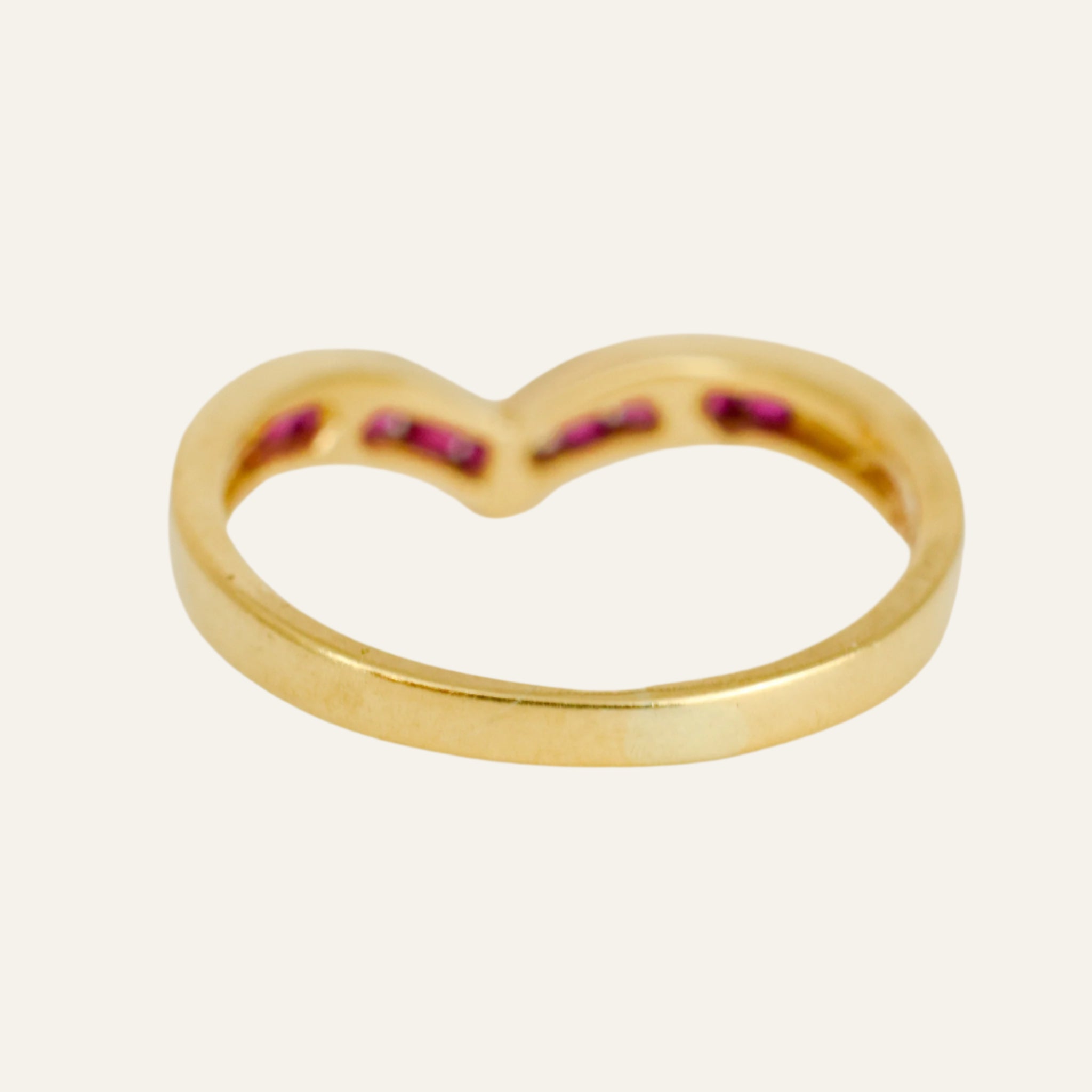 Ruby Wishbone Ring