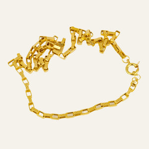 21" Greek Key Etched Chain