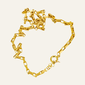 21" Greek Key Etched Chain