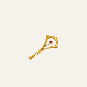 Dainty Drop Ruby Pendant