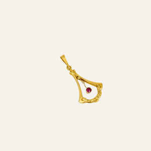 Dainty Drop Ruby Pendant
