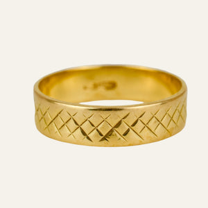 5.5mm Etched Gold Band