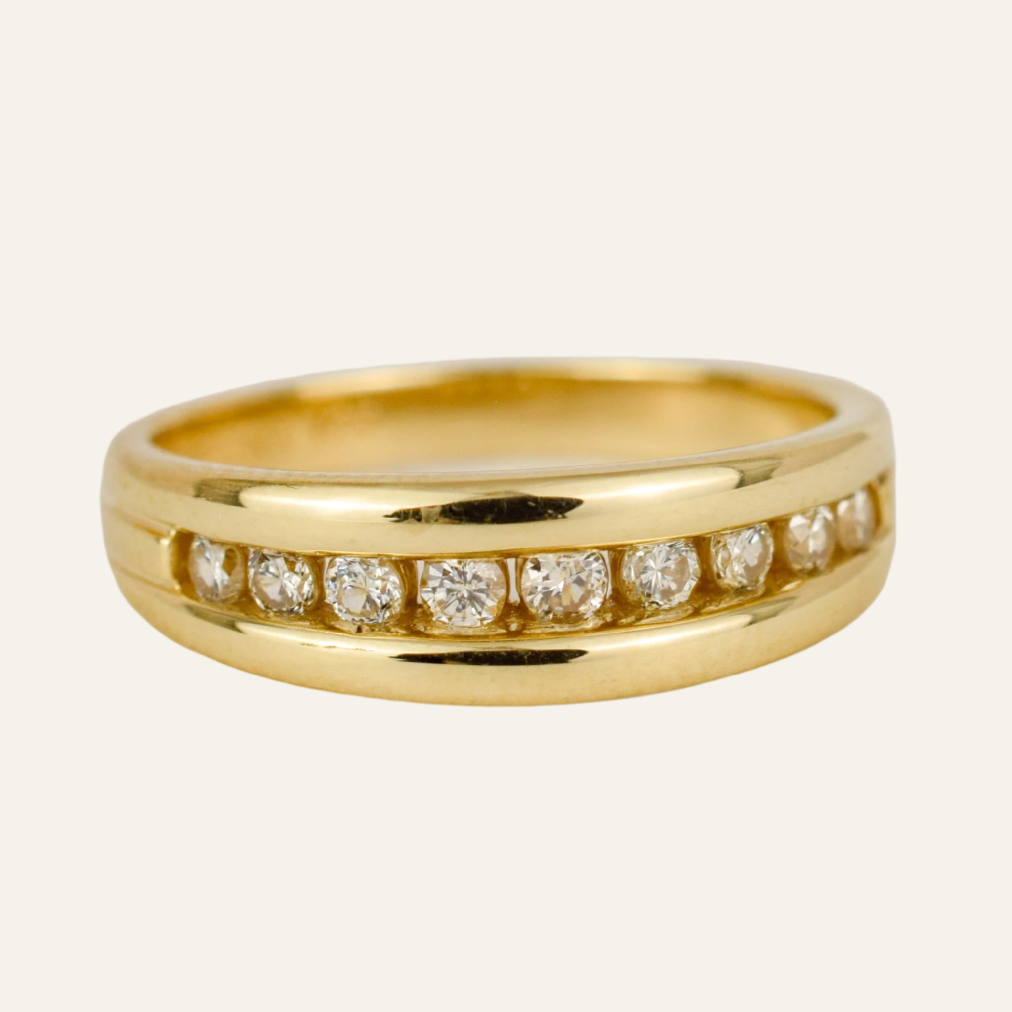9 Diamond Channel Set Band