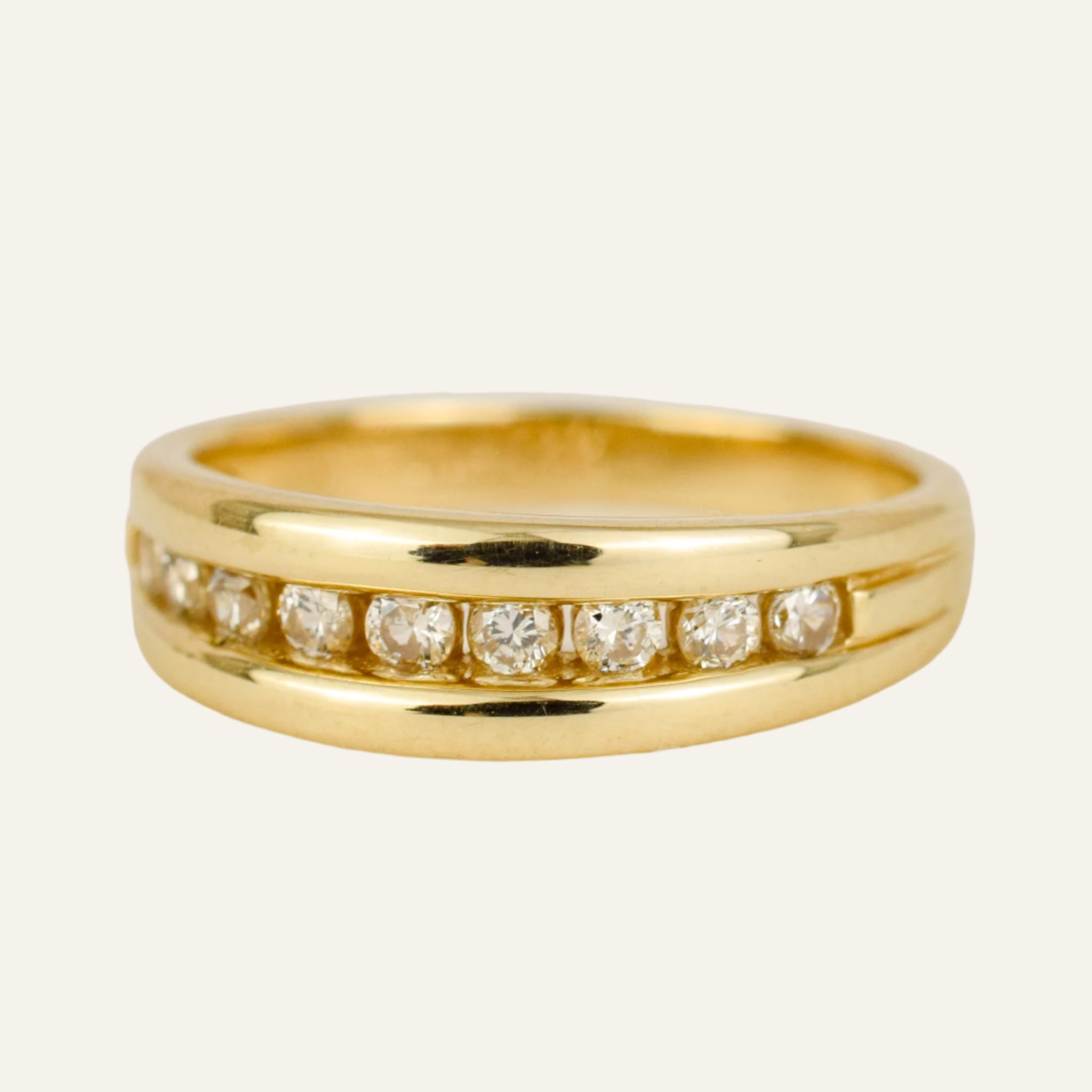 9 Diamond Channel Set Band