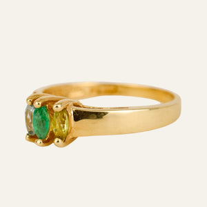 Green Marquise Trilogy Ring