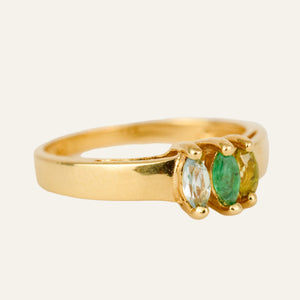 Green Marquise Trilogy Ring