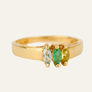 Green Marquise Trilogy Ring