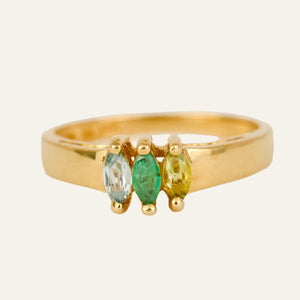 Green Marquise Trilogy Ring