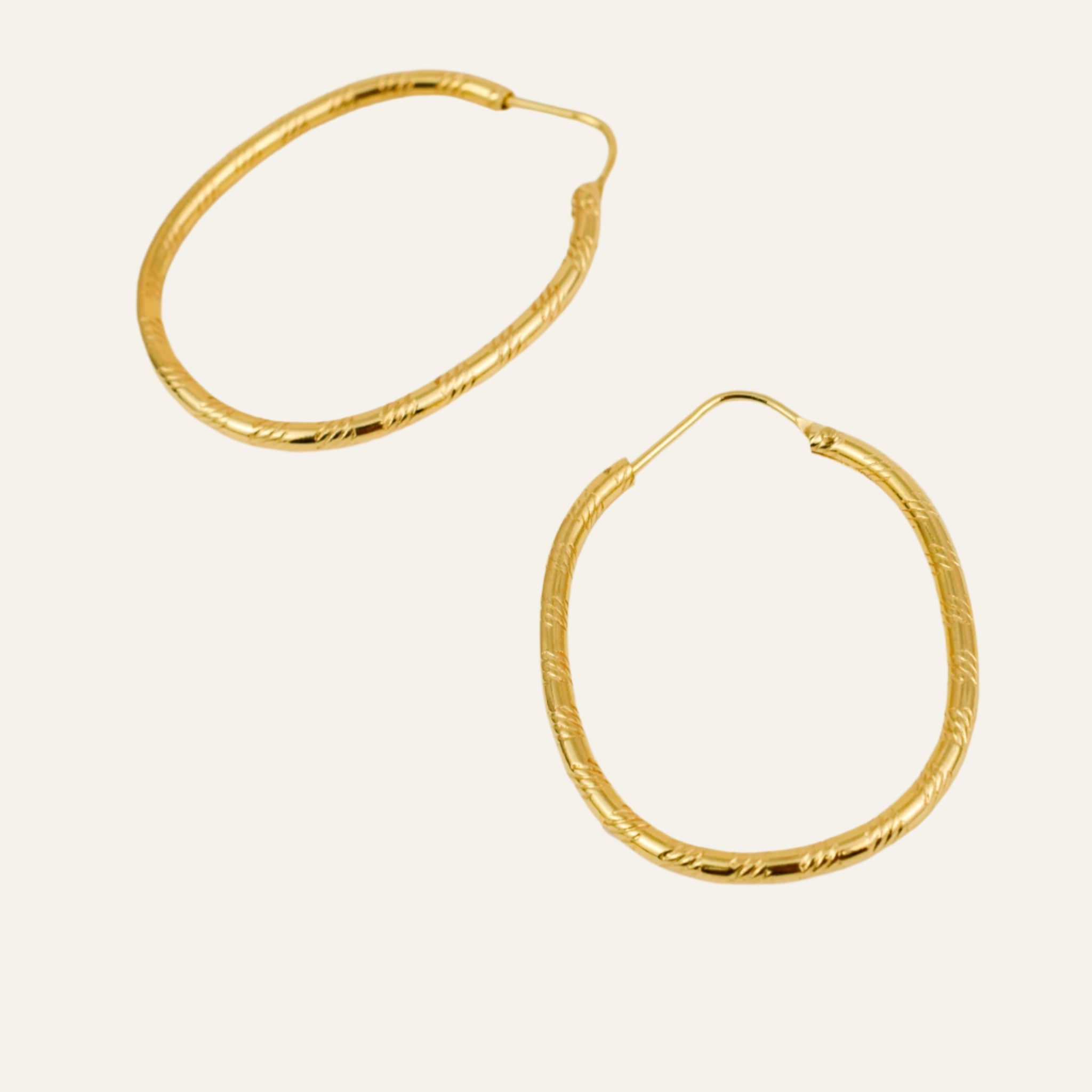 35.2mm Etched U-Shaped Hoop