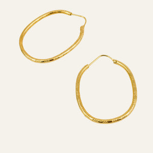 35.2mm Etched U-Shaped Hoop