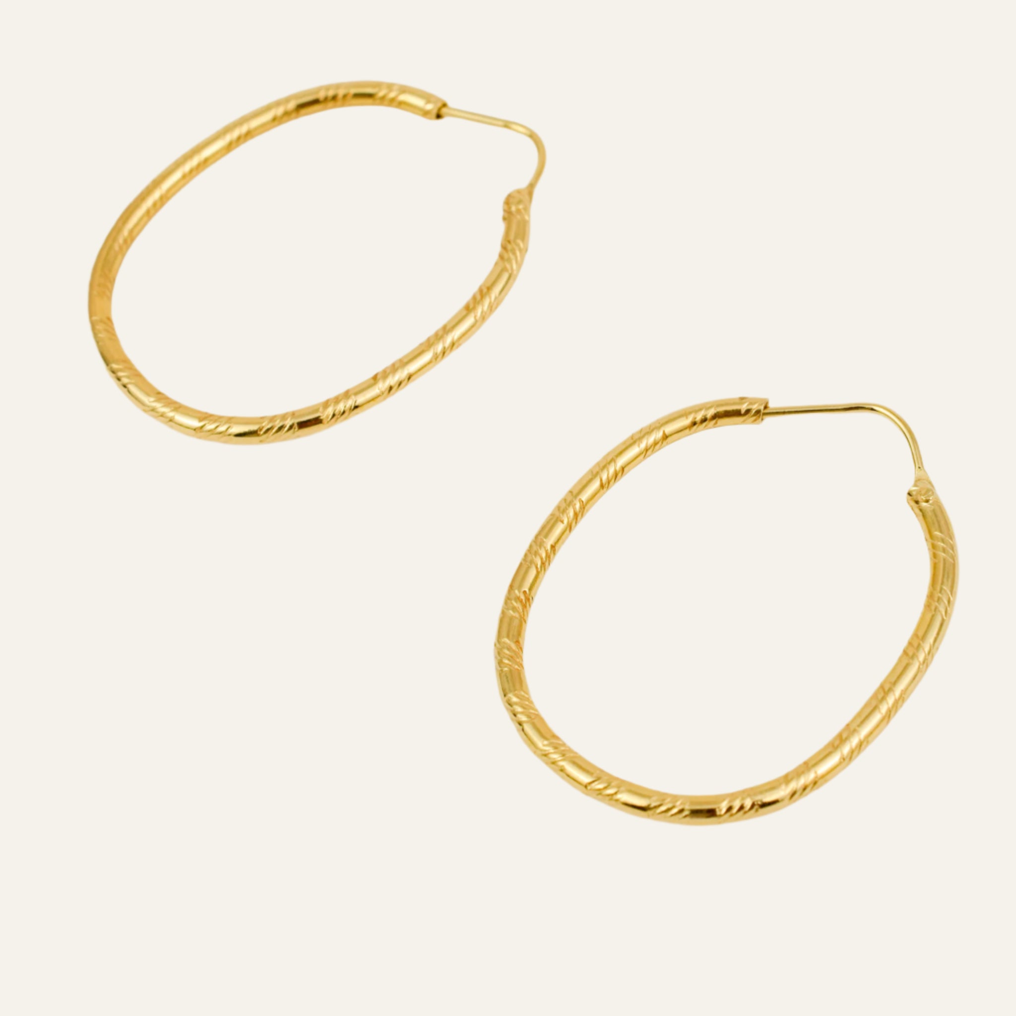35.2mm Etched U-Shaped Hoop
