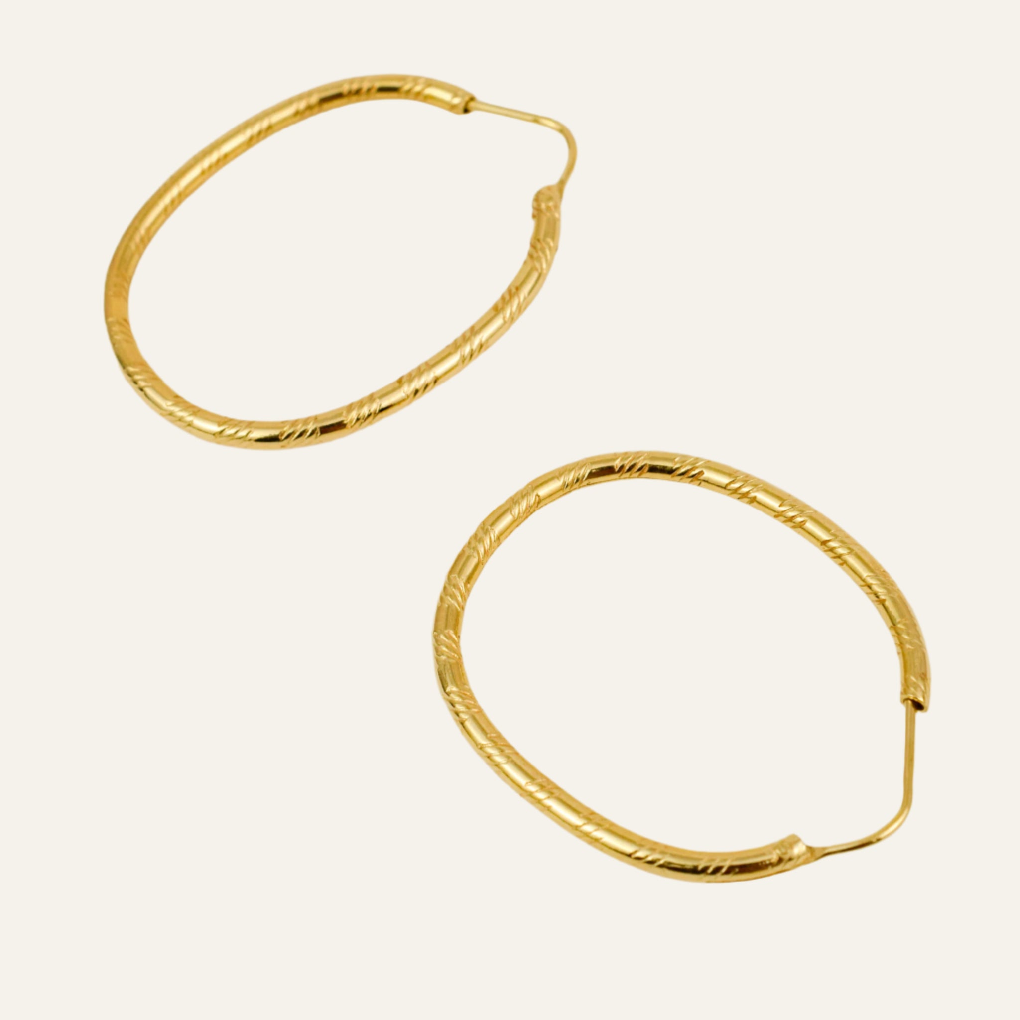 35.2mm Etched U-Shaped Hoop