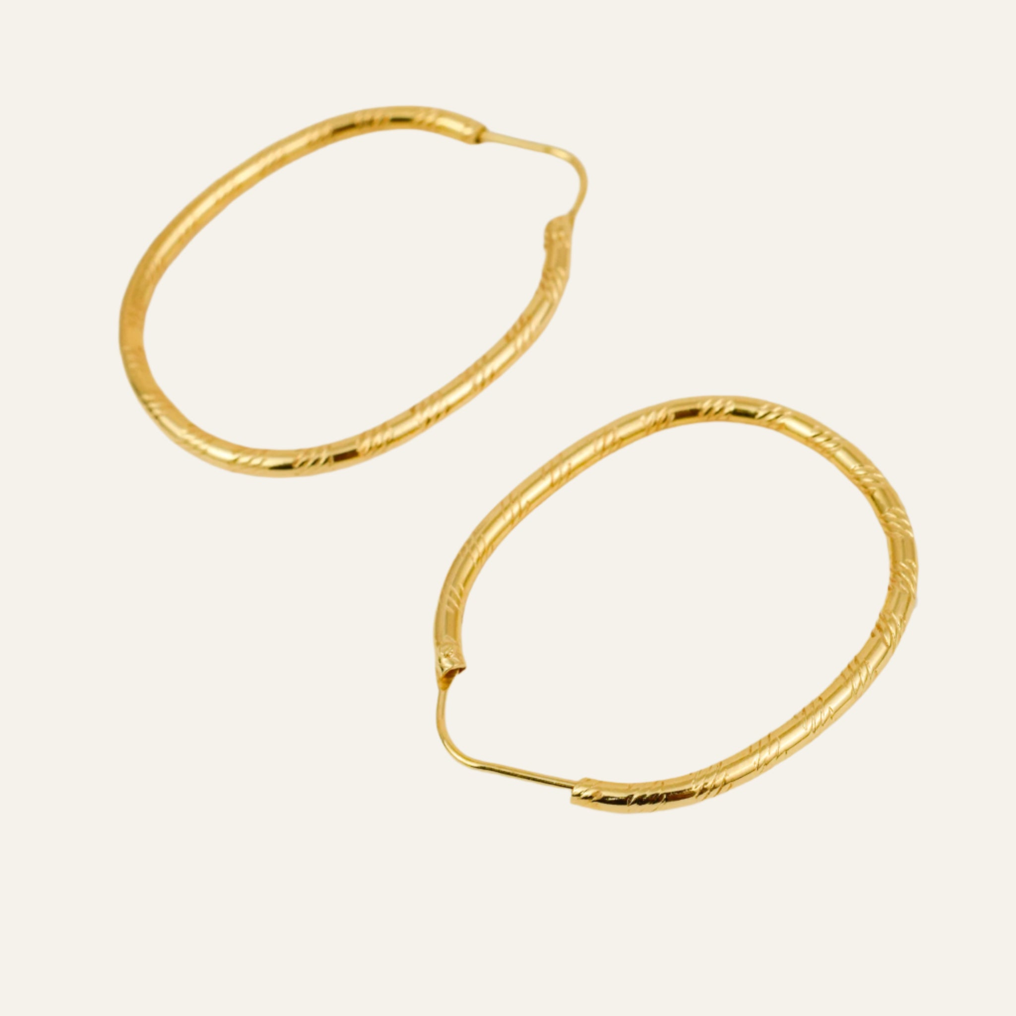 35.2mm Etched U-Shaped Hoop