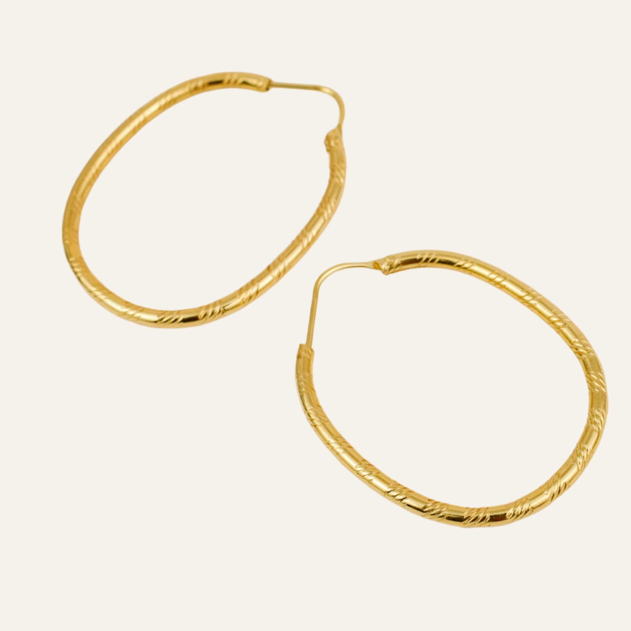 35.2mm Etched U-Shaped Hoop