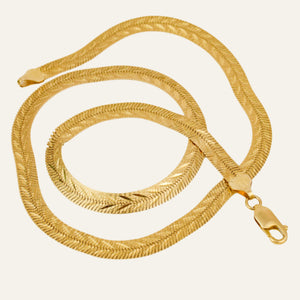 18.5" Double Sided Herringbone Necklace