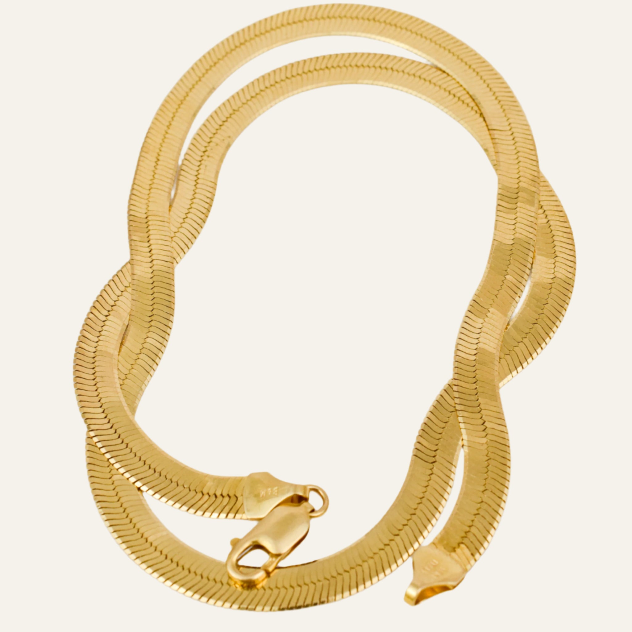 18.5" Double Sided Herringbone Necklace