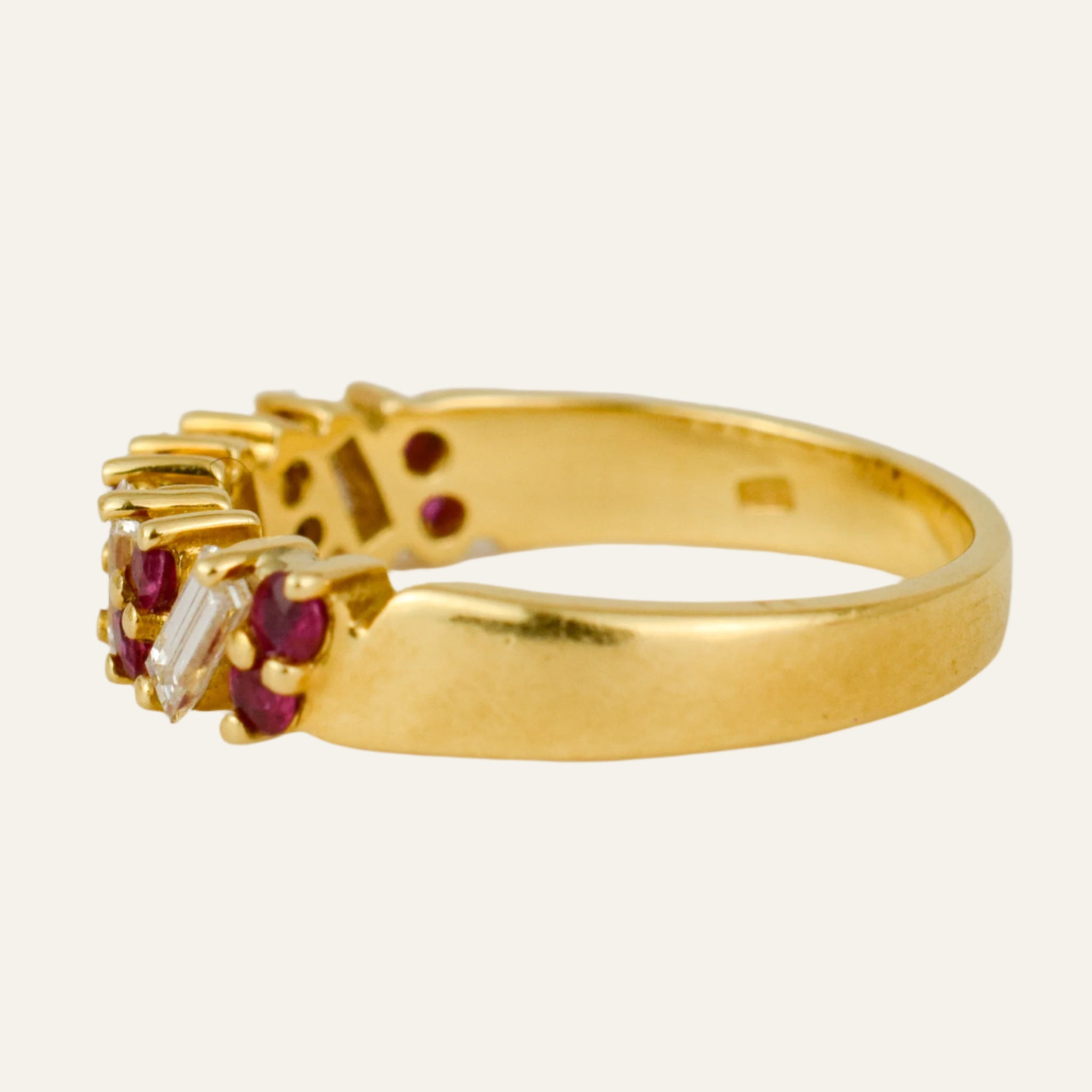 Ruby and Baguette Diamond Band