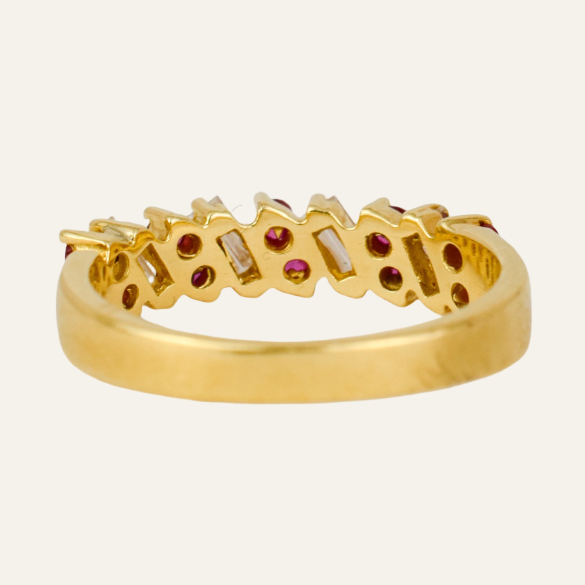 Ruby and Baguette Diamond Band